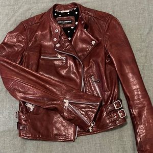 Lambskin Leather and silk lining Dolce and Gabbana Leather Jacket